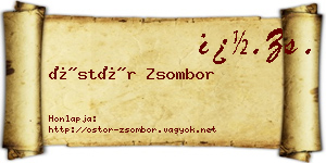 Östör Zsombor névjegykártya